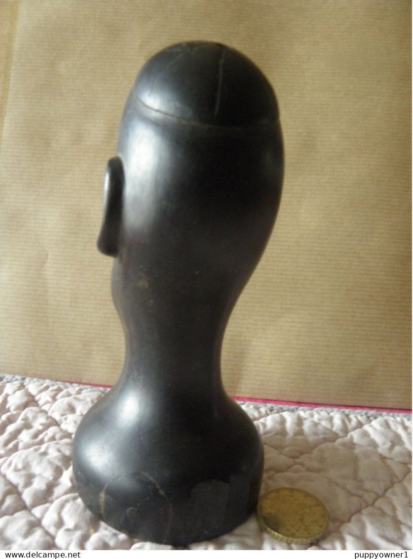 Vintage Buste Tete Africain Sculpté à La Main En ébène - Arte Africano