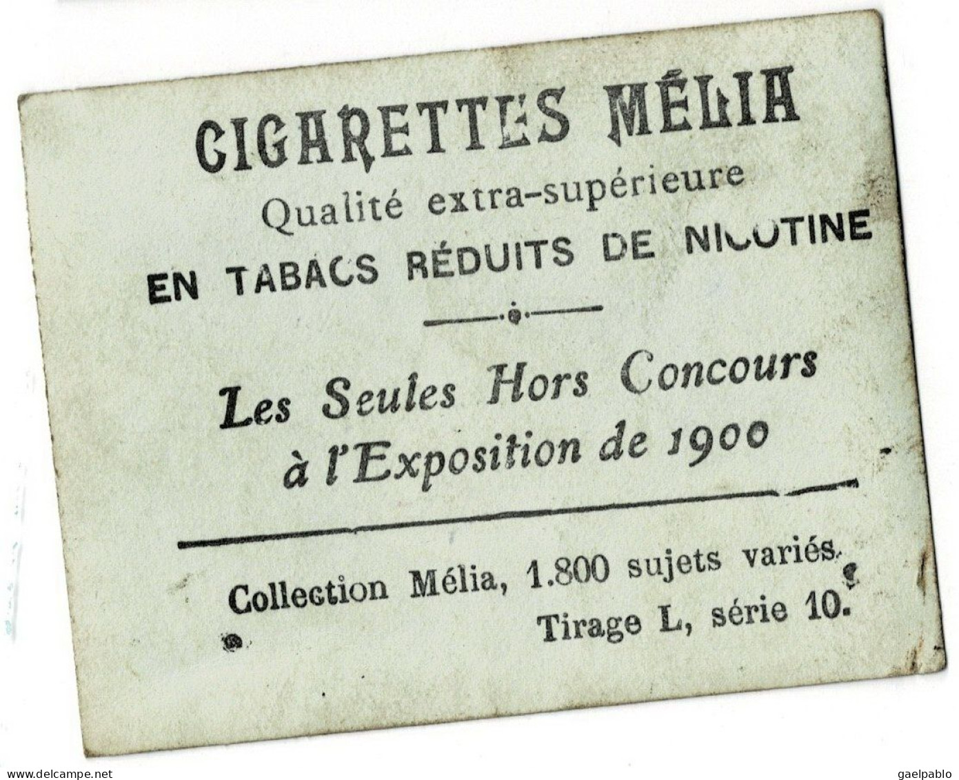 CIGARETTES MELIA - MIRETTE - Tirage L  Série 10 - Melia