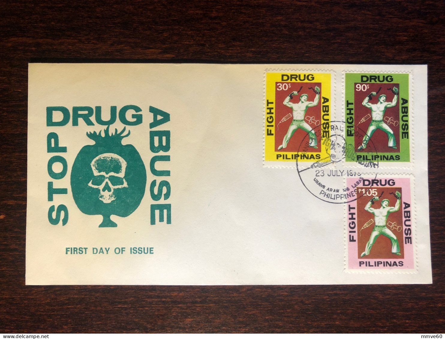 PHILIPPINES FDC COVER 1979 YEAR DRUGS NARCOTICS HEALTH MEDICINE STAMPS - Philippines