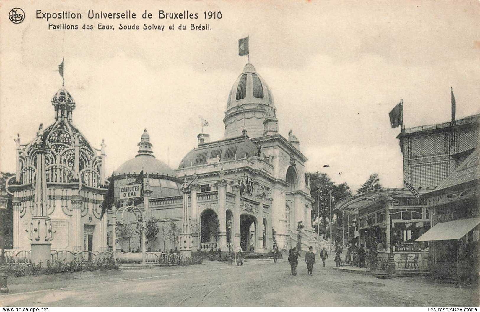 BELGIQUE - Bruxelles - Exposition Universelle 1910 - Pavillons Des Eaux - Carte Postale Ancienne - Exposiciones Universales