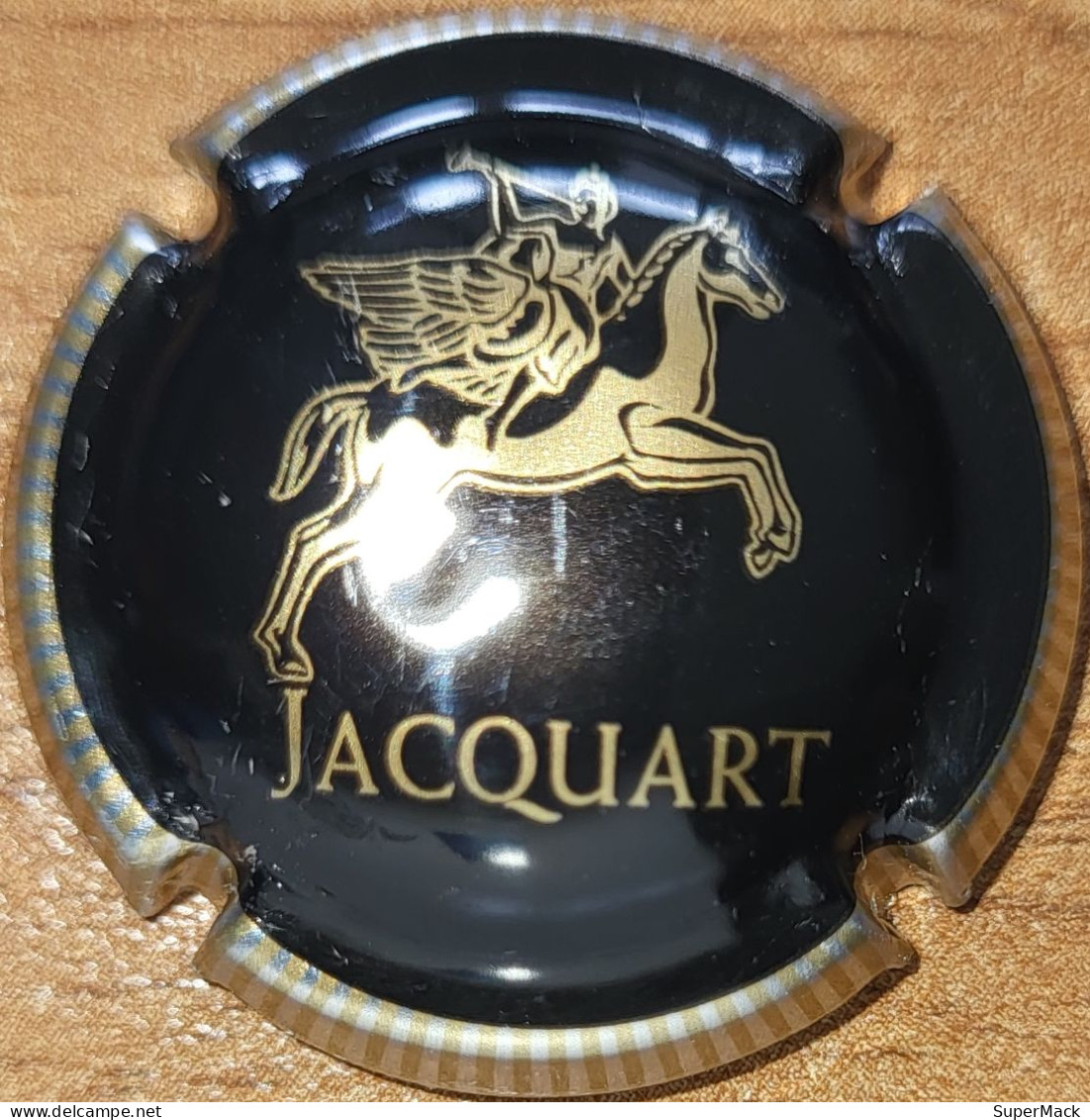 Capsule Champagne JACQUART Serie Cheval, Contour Rayé, Noir & Or Nr 20 - Jacquart