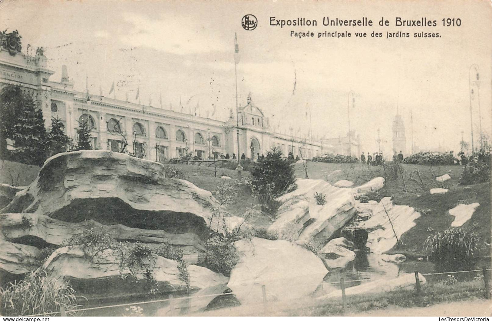 BELGIQUE - Bruxelles - Exposition Universelle 1910 - Façade Principale Vue Des Jardins Suisses - Carte Postale Ancienne - Mostre Universali