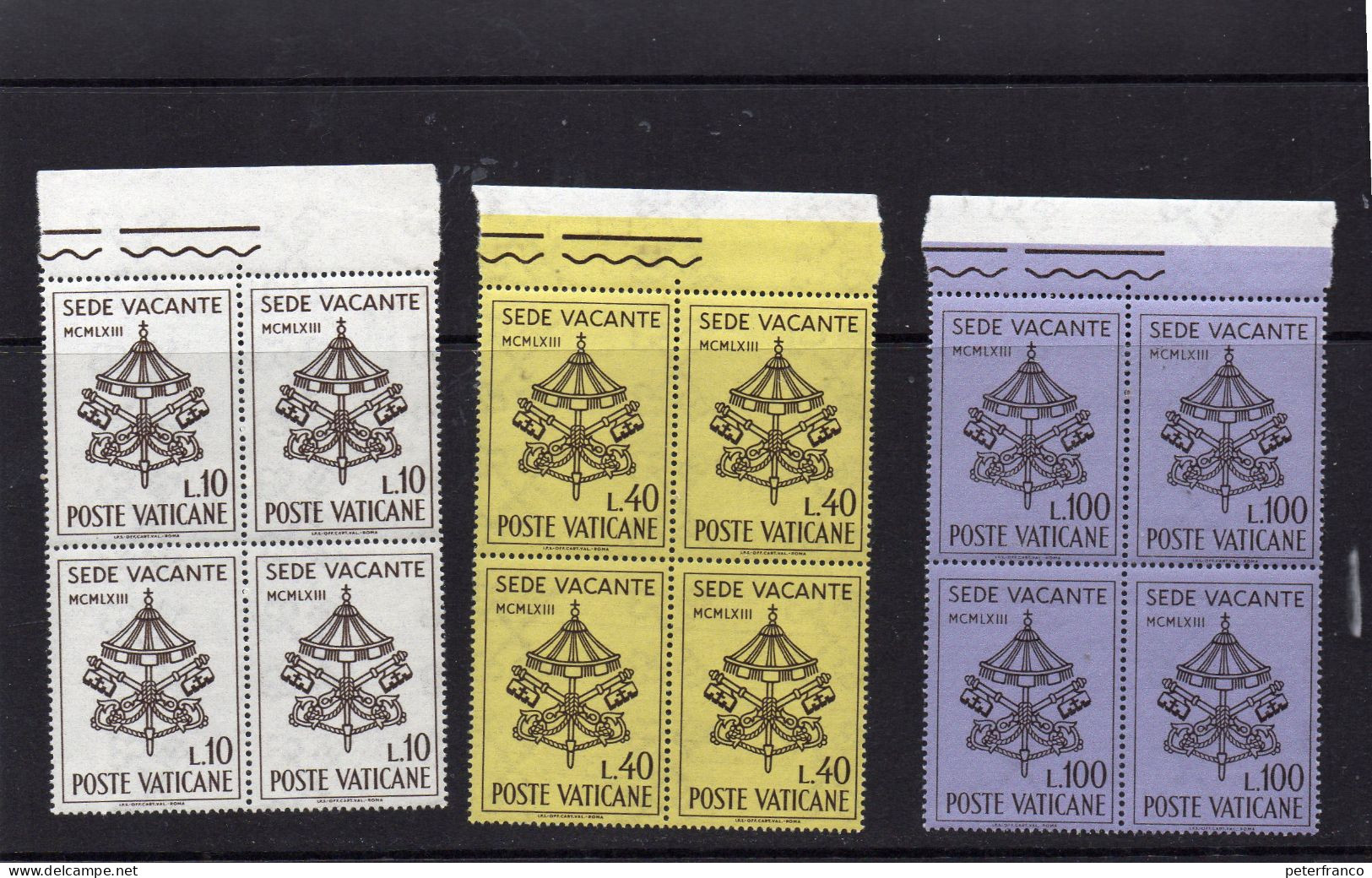 1963 Vaticano - Sede Vacante - Unused Stamps