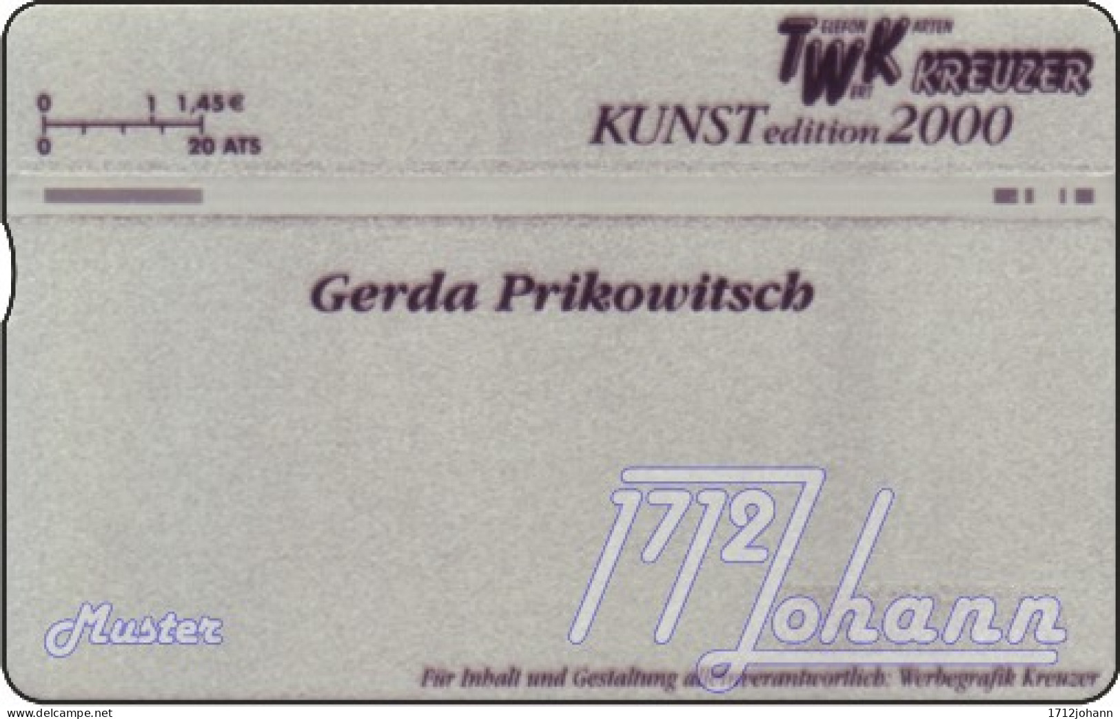 TWK Österreich Privat: "Kunst - Gerda Prikowitsch 1" Gebr. - Autriche