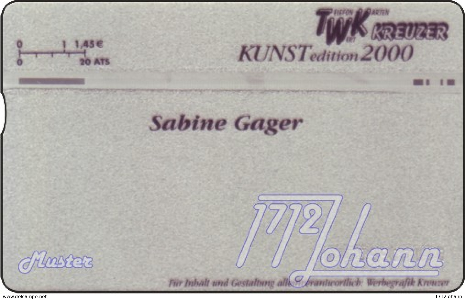 TWK Österreich Privat: "Kunst - Sabine Gager" Gebr. - Autriche