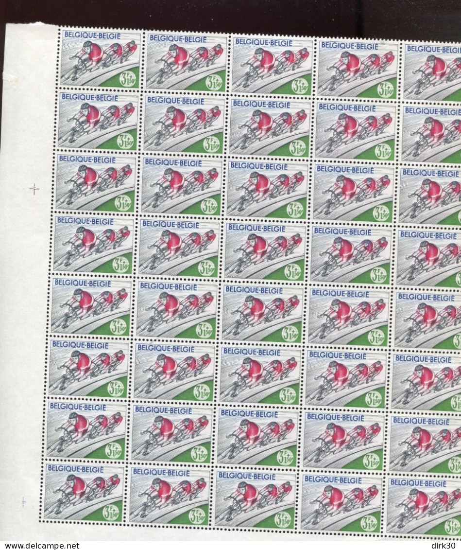 Belgie 1257 1257-V Varieteit Z.23 In Blok Van 40 Plaatnummer 0 OCB 16€ MNH - 1961-1990