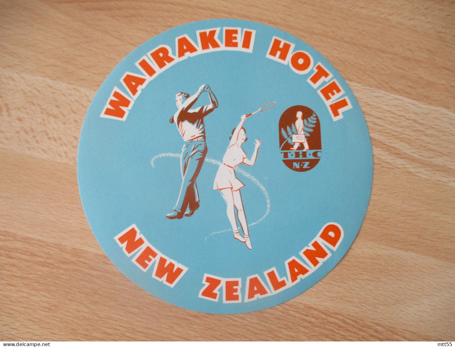 NEW ZEALAND NOUVELLE ZELANDE GOLF TENNIS WAIRAKEN HOTEL  ETIQUETTE HOTEL - Hotelaufkleber