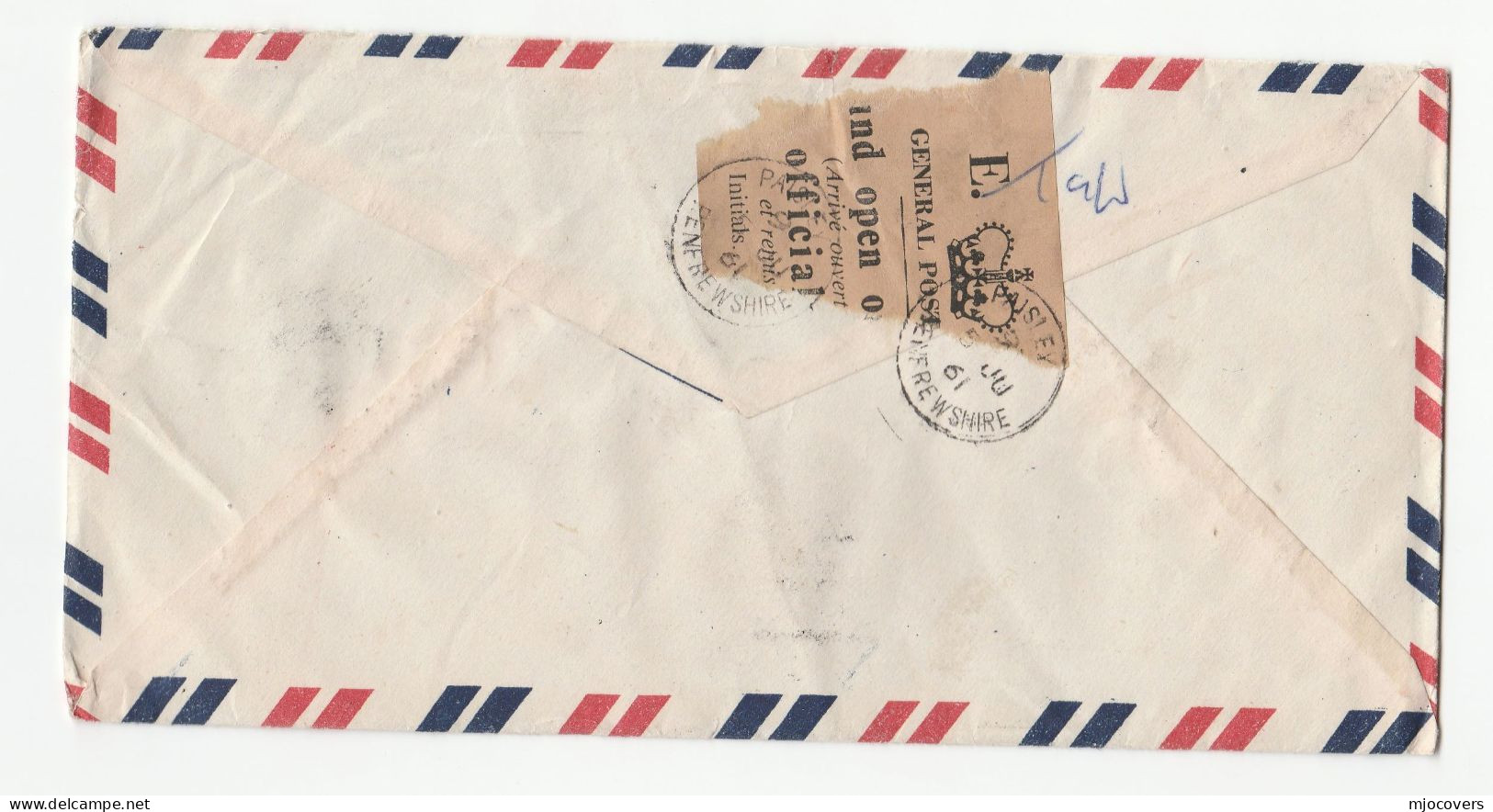 1961 TAIWAN Multi Stamps ART WOMEN DEFENCE CHANG KAI SHEK Cover To GB FOUND OPEN LABEL SEAL  Air Mail China - Covers & Documents