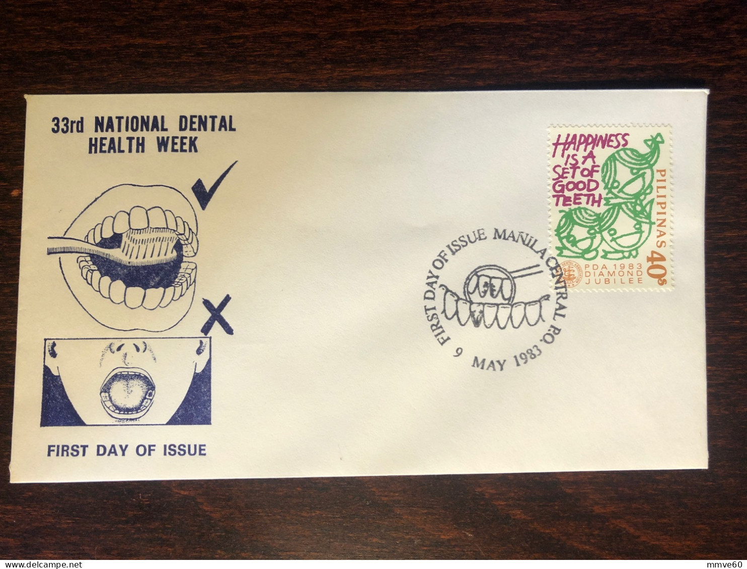 PHILIPPINES FDC COVER 1983 YEAR DENTAL DENTISTRY HEALTH MEDICINE STAMPS - Philippines