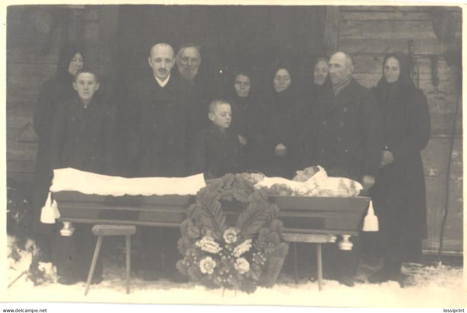 Lady In Casket, Mourners, Pre 1940 - Funérailles