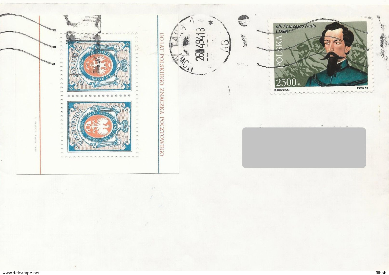 Poland Stamps Used (B201): Block 96 130 Years Stamps (postal Circulation Nowy Targ) - Blocks & Sheetlets & Panes
