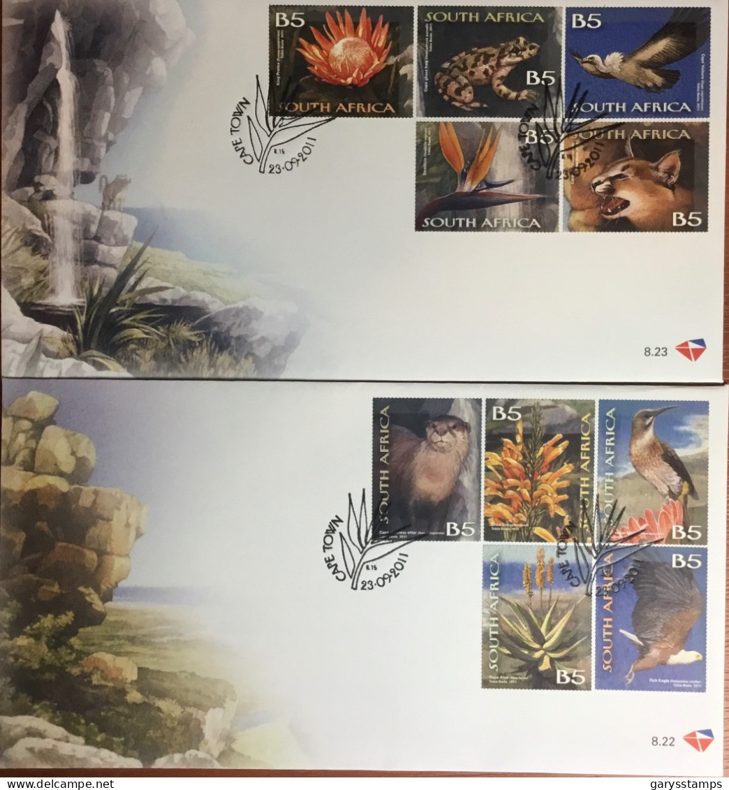 South Africa 2011 Cape Flora & Fauna FDC Cover Set - FDC