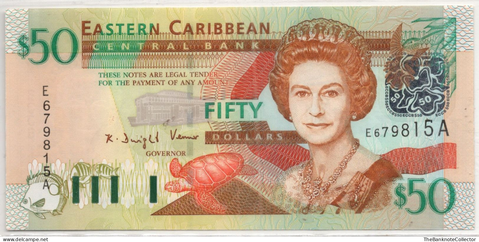 Eastern Caribbean 50 Dollars Antigua QEII P-40A ND 2000 UNC - Caraïbes Orientales