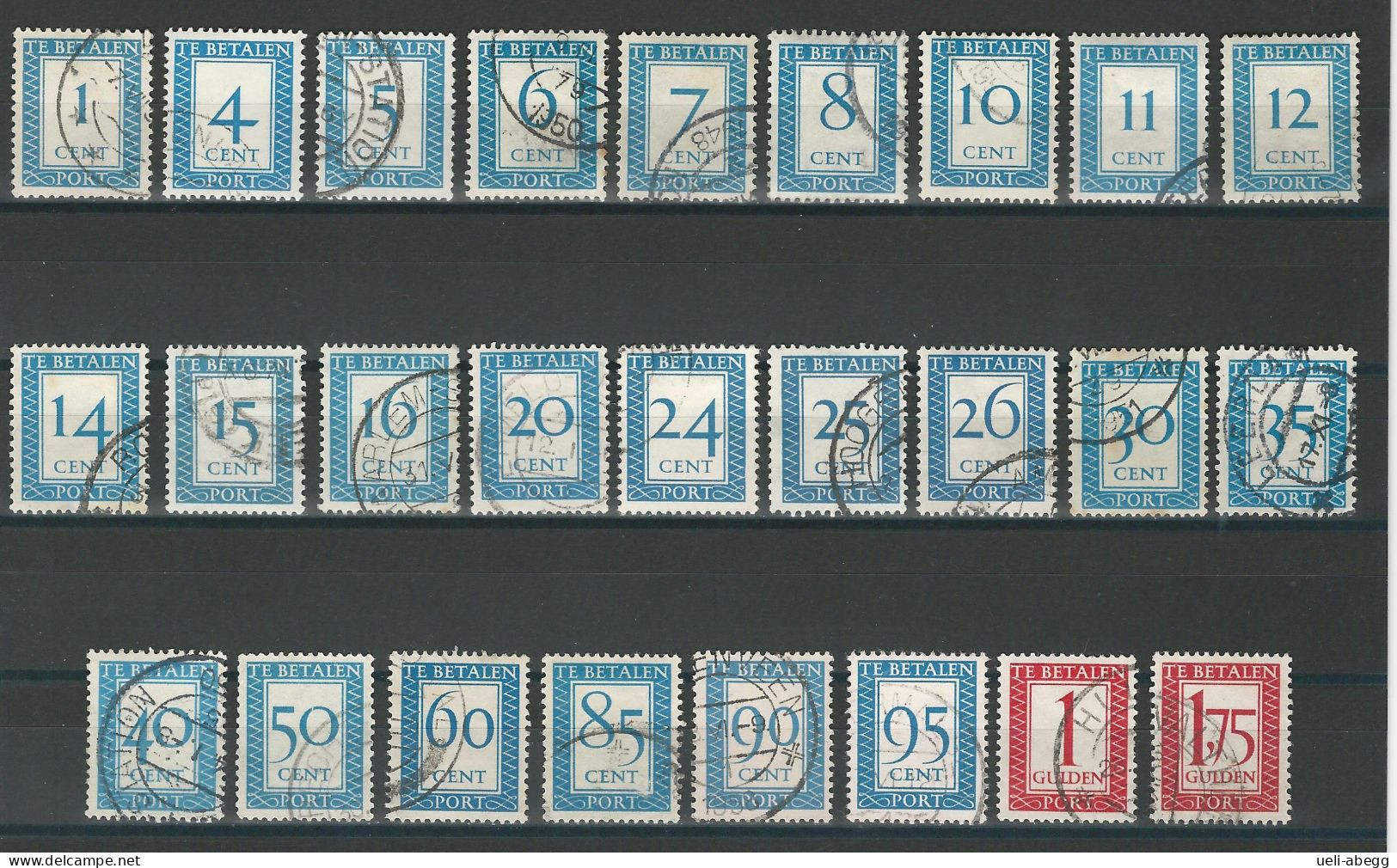 Niederlande NVPH P80, 82-106, Mi P80, 82-106 O - Postage Due