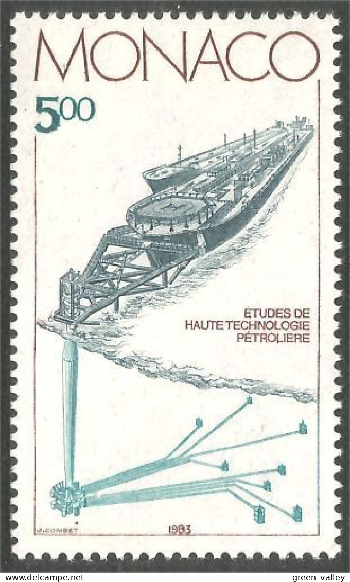 630 Monaco Pétrole Oil Exploration Bateau Boat Ship Bote Barco Schiff MNH ** Neuf SC (MON-409b) - Pétrole