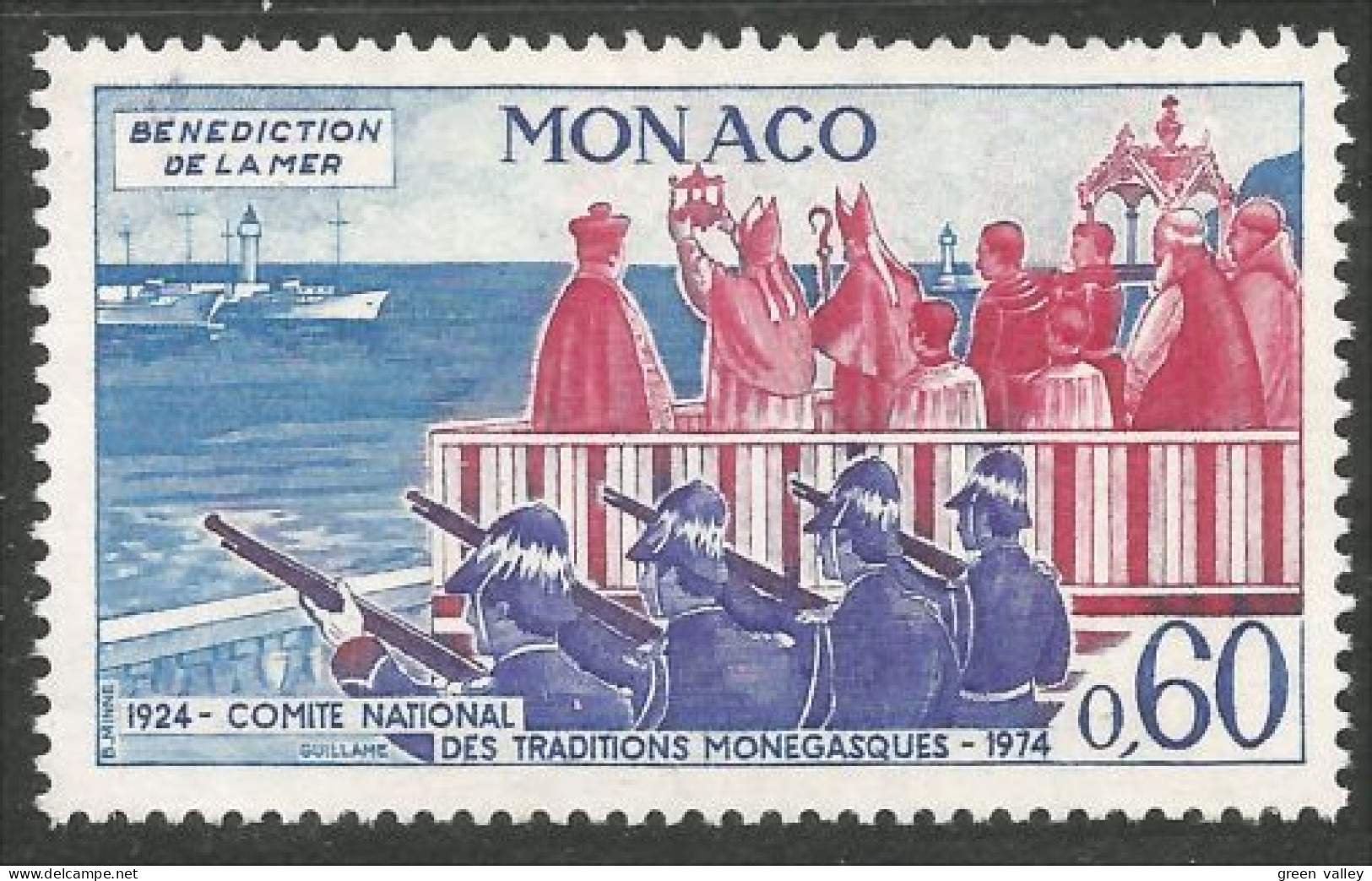630 Monaco Sainte Devote Bateau Boat Ship Bote Barco Schiff MNH ** Neuf SC (MON-407c) - Cristianismo