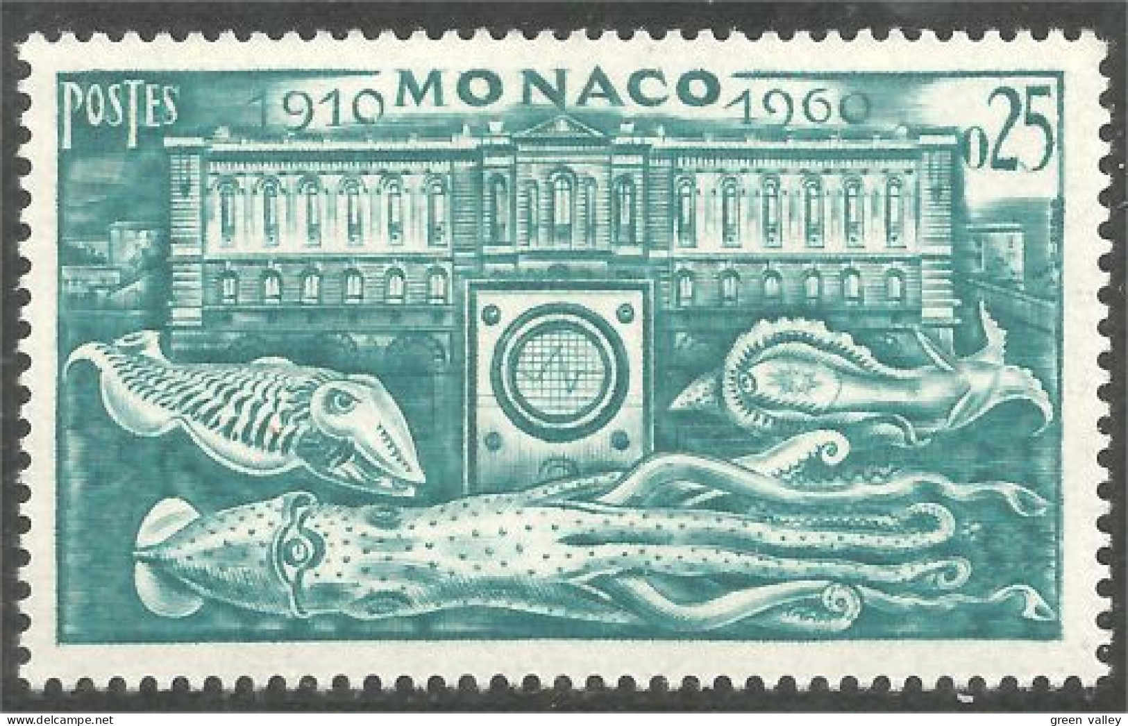 630 Monaco Musée Océanographique Museum Calmar Calamar MNH ** Neuf SC (MON-400a) - Ungebraucht