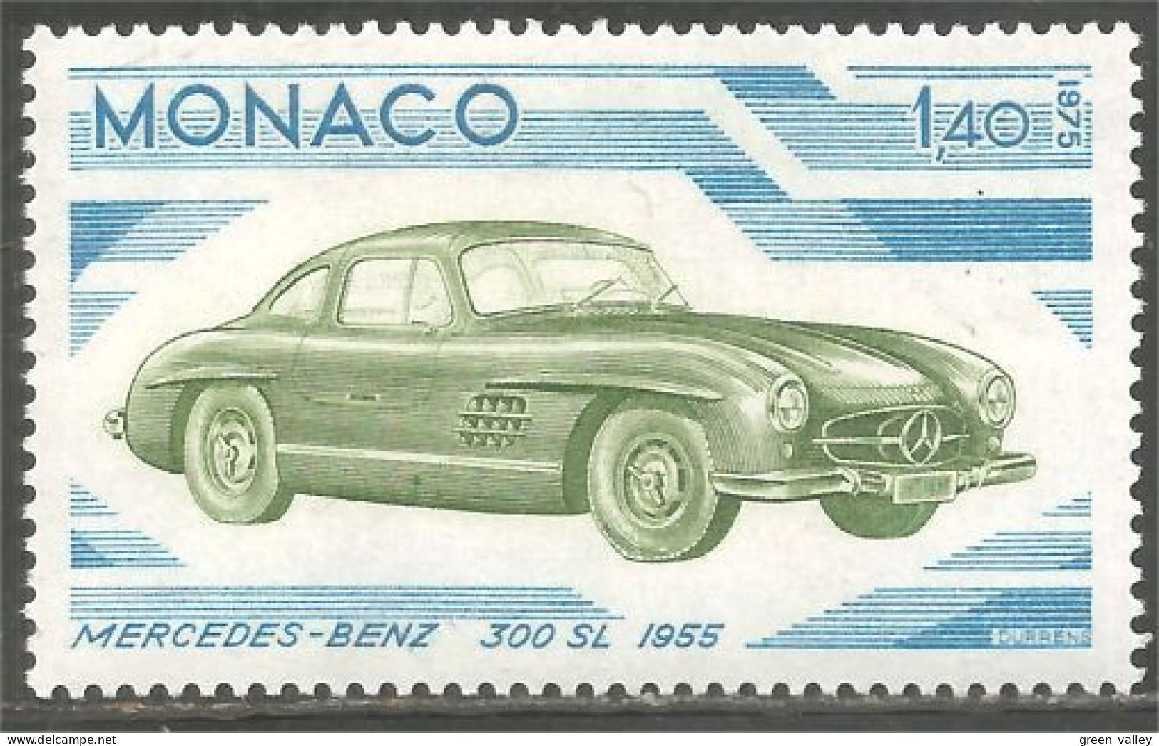 630 Monaco Mercedes Benz 1955 Automobiles Cars Voitures MNH ** Neuf SC (MON-384c) - Cars