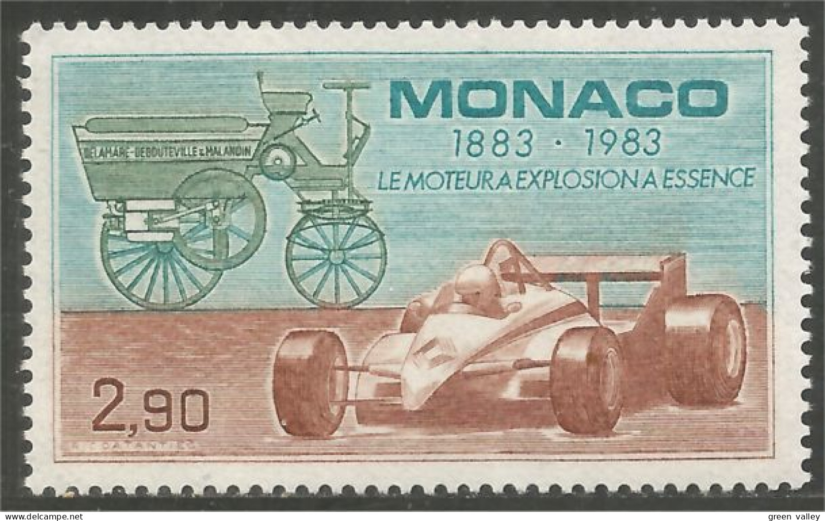 630 Monaco Formule Un Formula One 1 Moteur Motor Automobiles Cars Voitures MNH ** Neuf SC (MON-373b) - Auto's