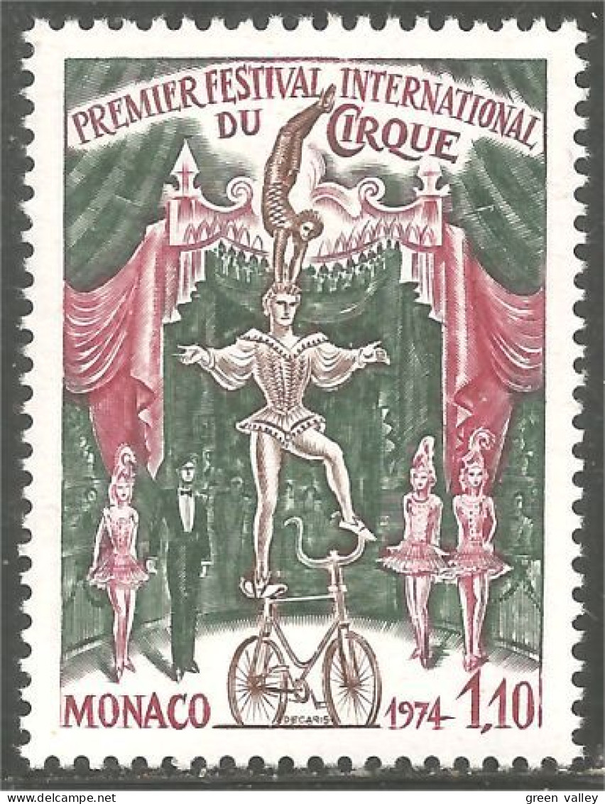 630 Monaco Cirque Circus 1256 Bicyclette Bicycle Fahrraden MNH ** Neuf SC (MON-365) - Circo