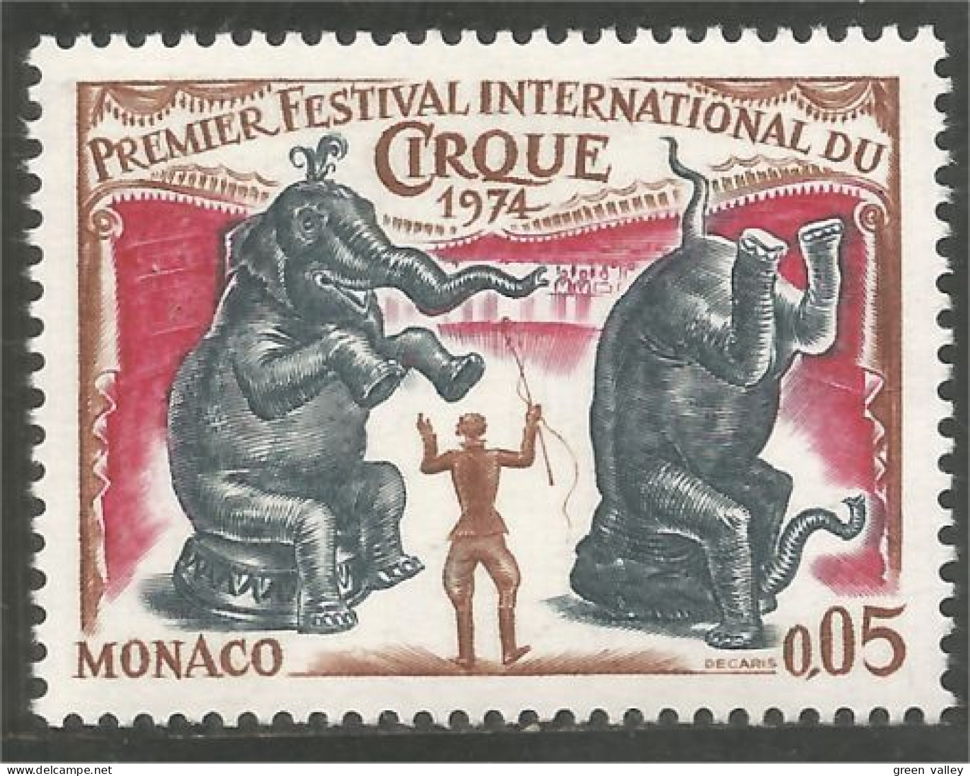 630 Monaco Cirque Circus Elephant Elefante Norsu Elefant Olifant MNH ** Neuf SC (MON-361a) - Zirkus
