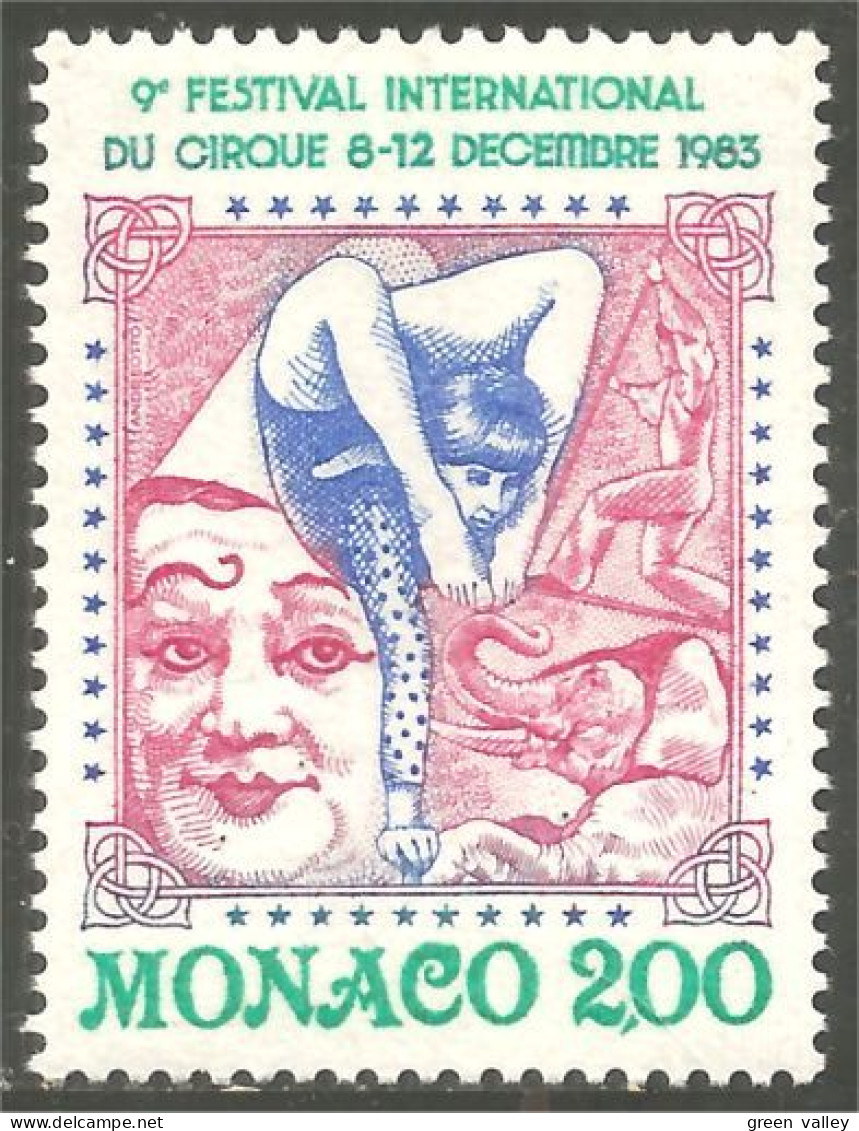 630 Monaco Cirque Circus Acrobates Clowns MNH ** Neuf SC (MON-353b) - Circus