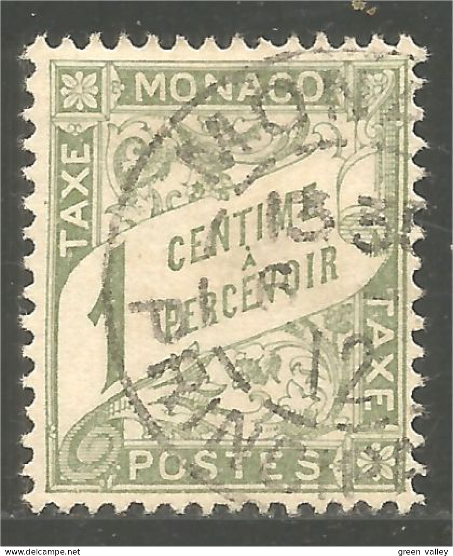 630 Monaco 1905 Yv 1 Taxe Postage Due 1c Olive (MON-335) - Impuesto