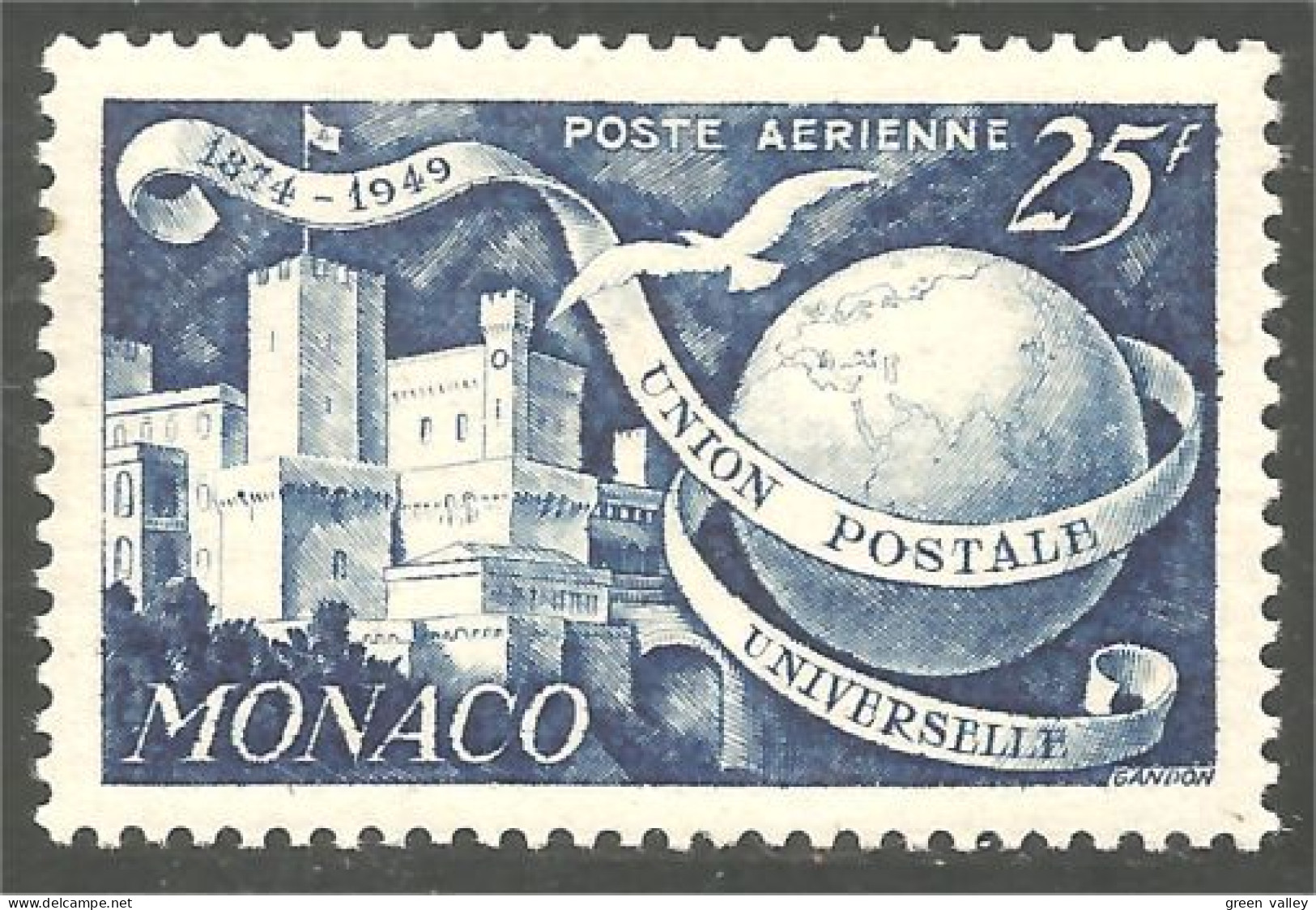 630 Monaco 1949 PA 45 UPU U.P.U. MVLH * Neuf Infime Trace CH (MON-332) - U.P.U.