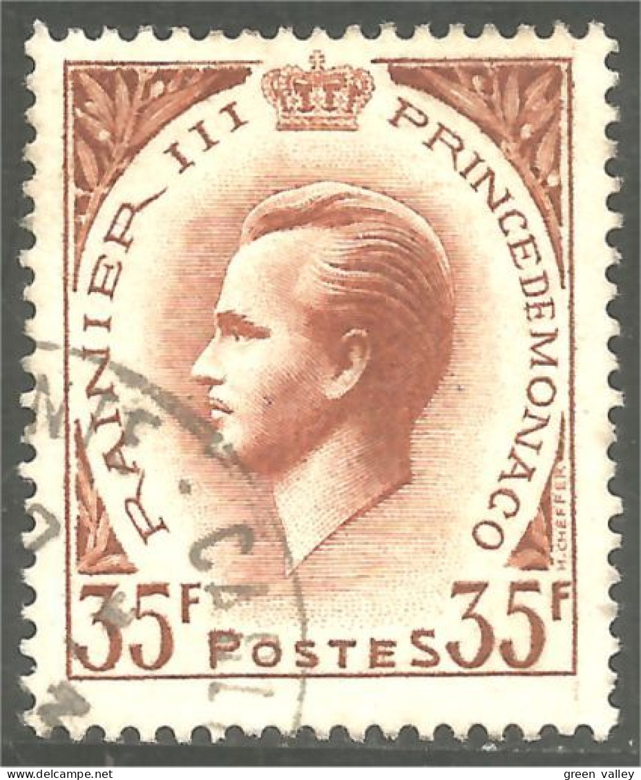 630 Monaco 1955 Yv 426A Prince Rainier III 35f TTB (MON-300) - Used Stamps