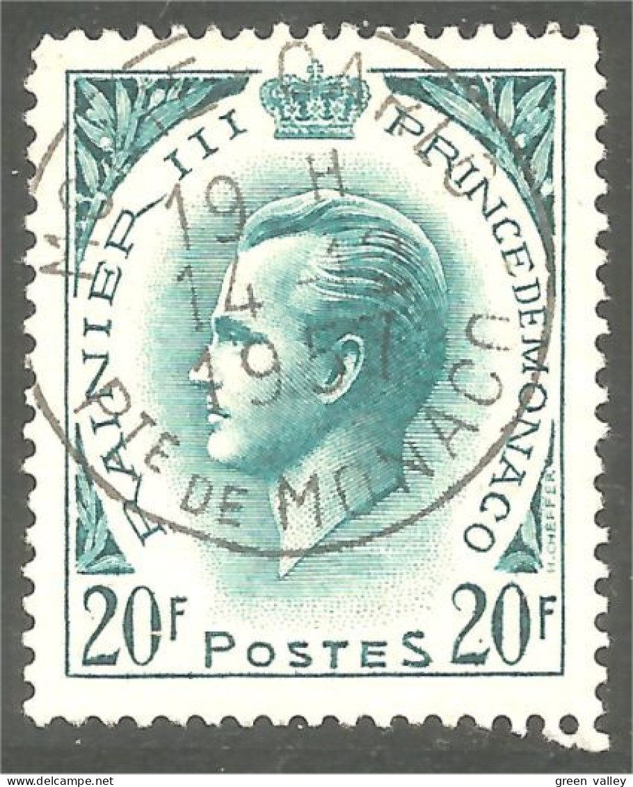 630 Monaco 1955 Yv 425A Prince Rainier III 20f TTB (MON-299) - Usados