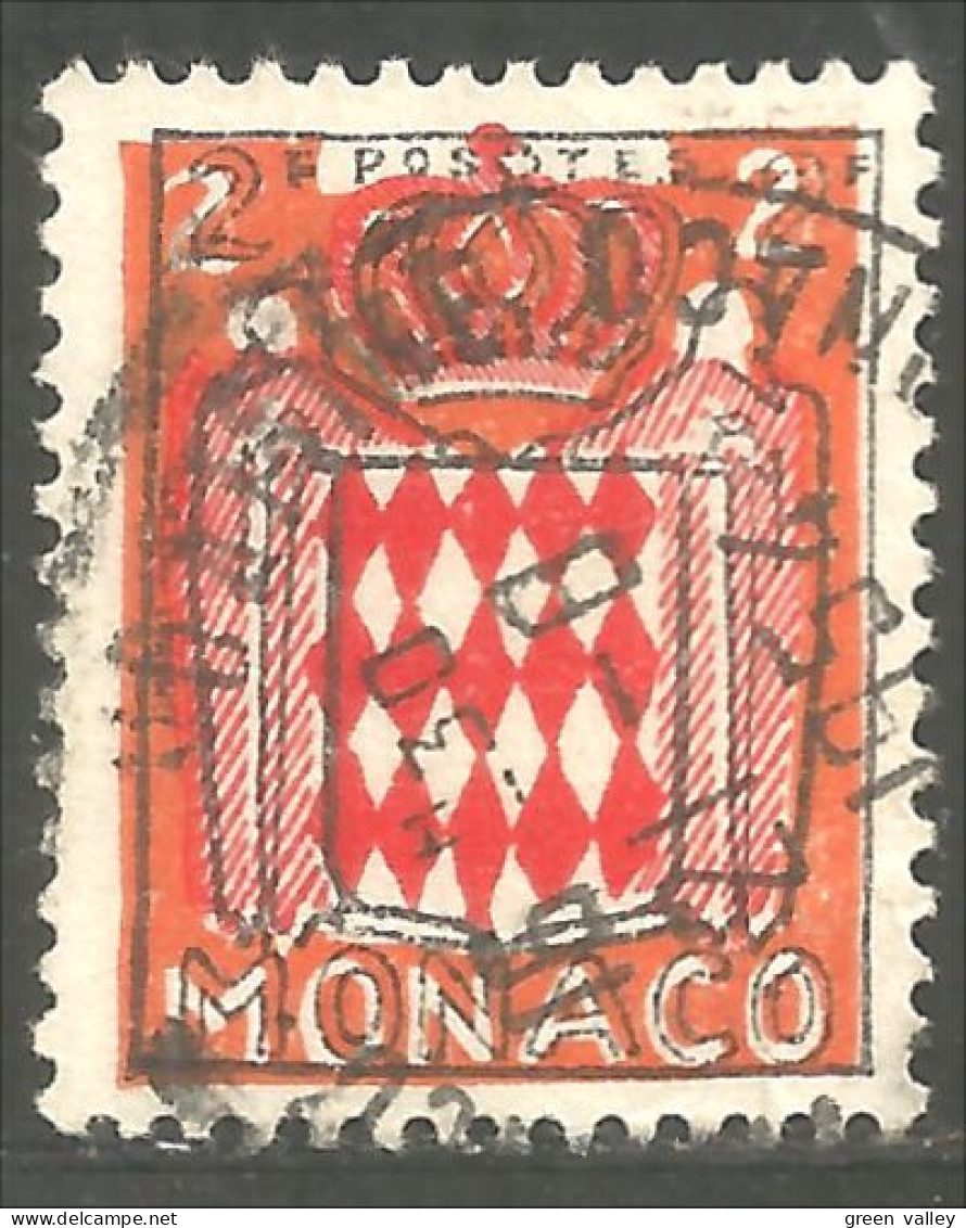 630 Monaco 1954 Yv 409 Armoiries Coat Of Arms (MON-293) - Oblitérés