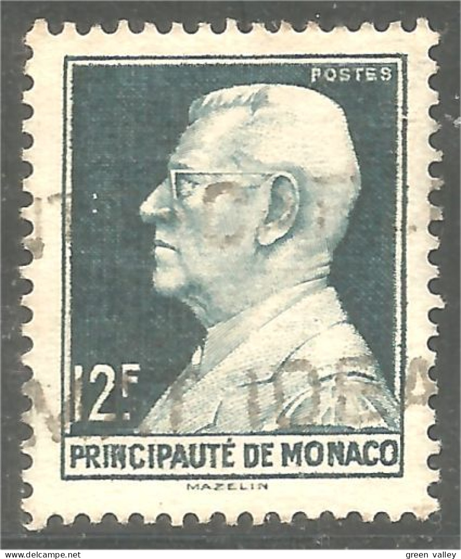 630 Monaco 1948 Yv 305A Prince Louis II 12f Vert (MON-252a) - Gebraucht