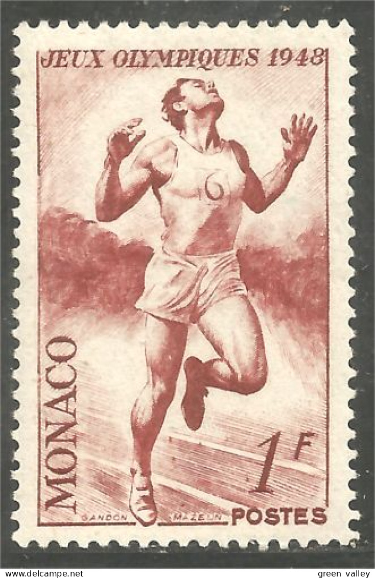 630 Monaco 1948 Yv 320 Athlétisme Course Running MH * Neuf (MON-241c) - Summer 1948: London