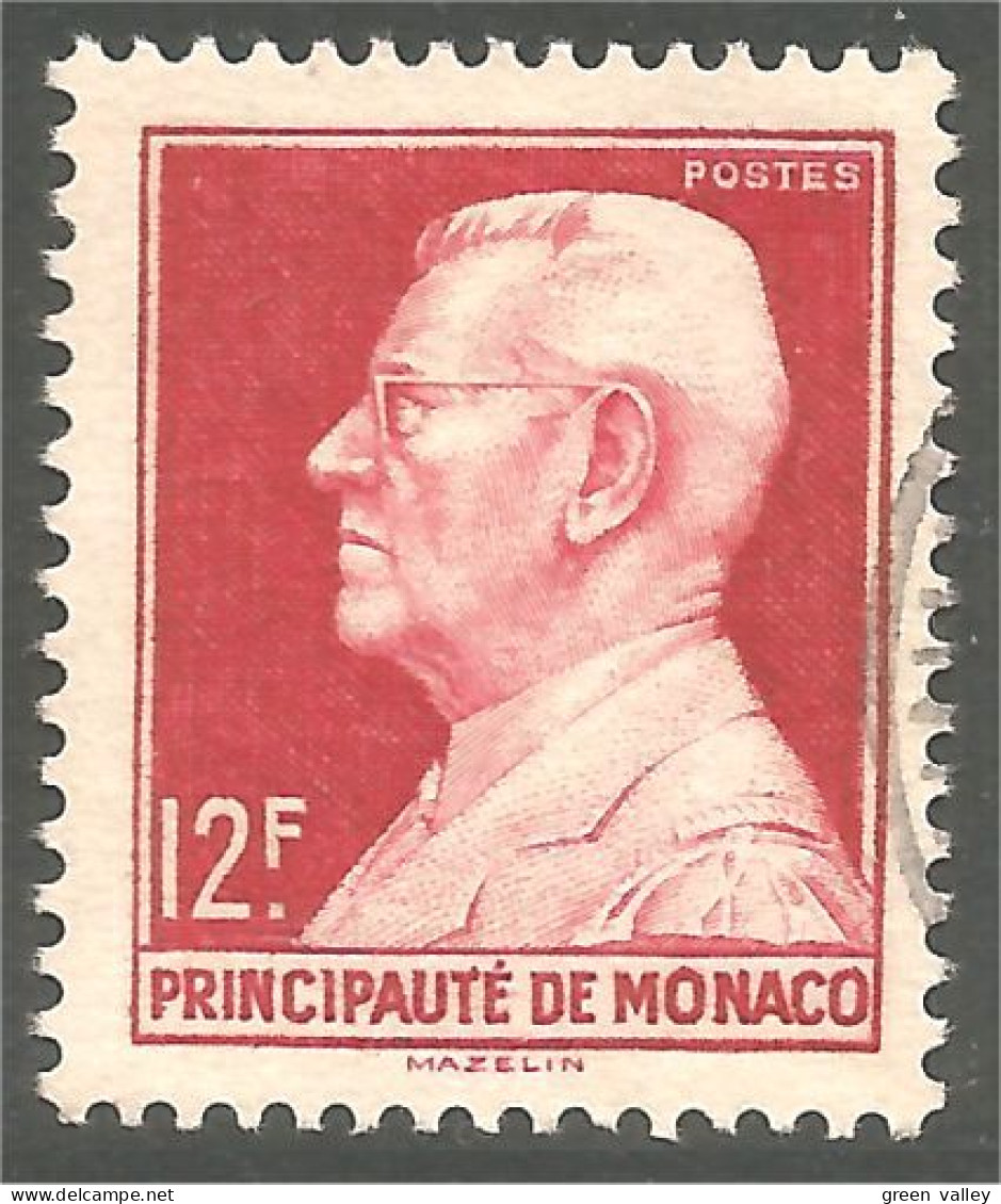 630 Monaco 1948 Yv 305 Prince Louis II 12f Rouge (MON-251a) - Usados