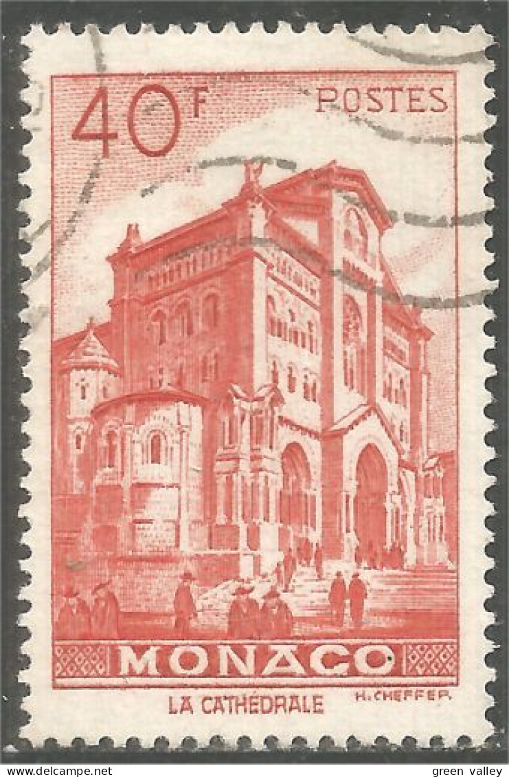 630 Monaco 1948 Yv 313B 40f Cathedrale Cathedral Kirch (MON-226c) - Kirchen U. Kathedralen