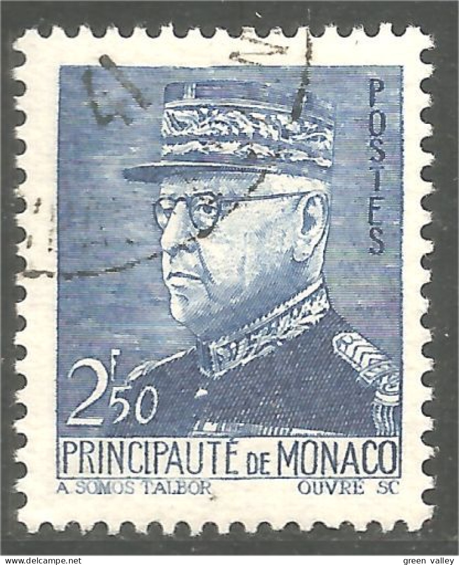 630 Monaco 1941 Yv 232 Prince Louis II 2f50 Bleu (MON-200) - Oblitérés