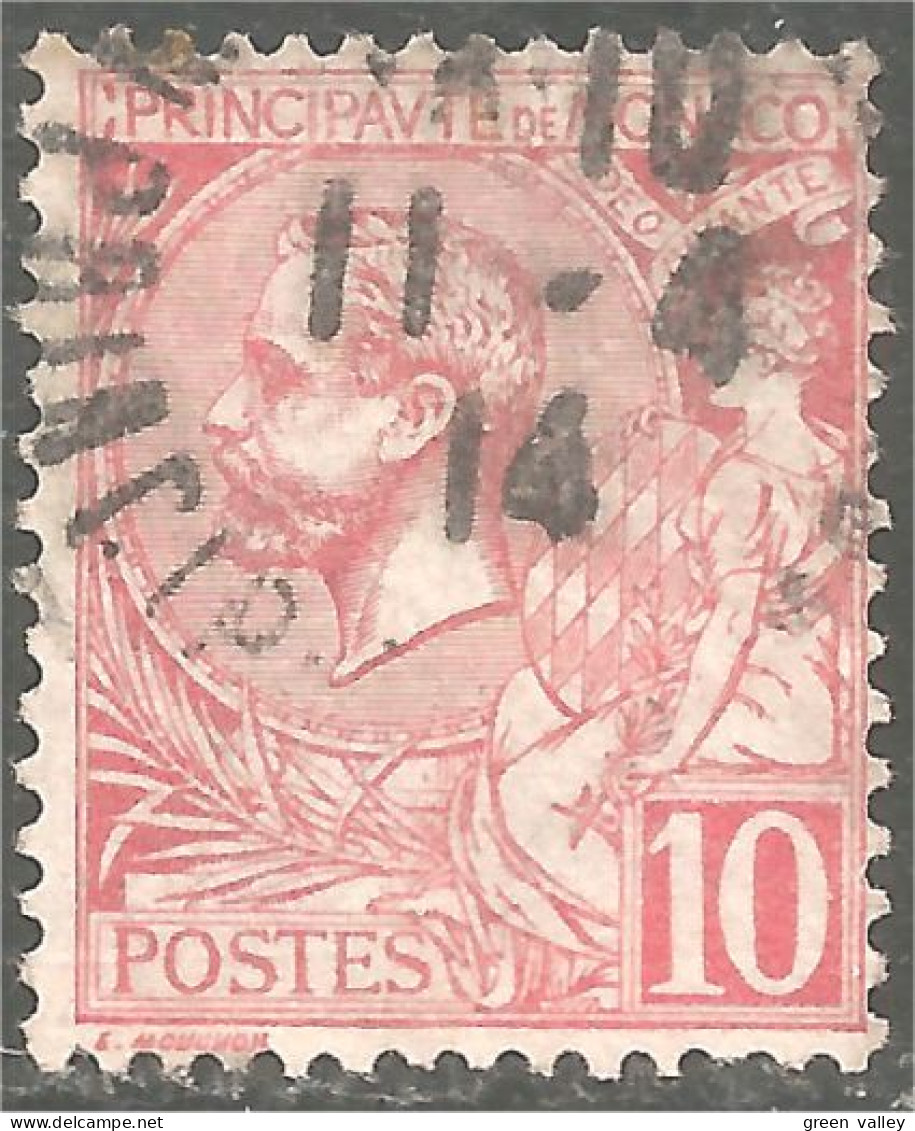 630 Monaco 1901 Yv 23 Prince Albert I 10c Rose TTB (MON-163b) - Usados