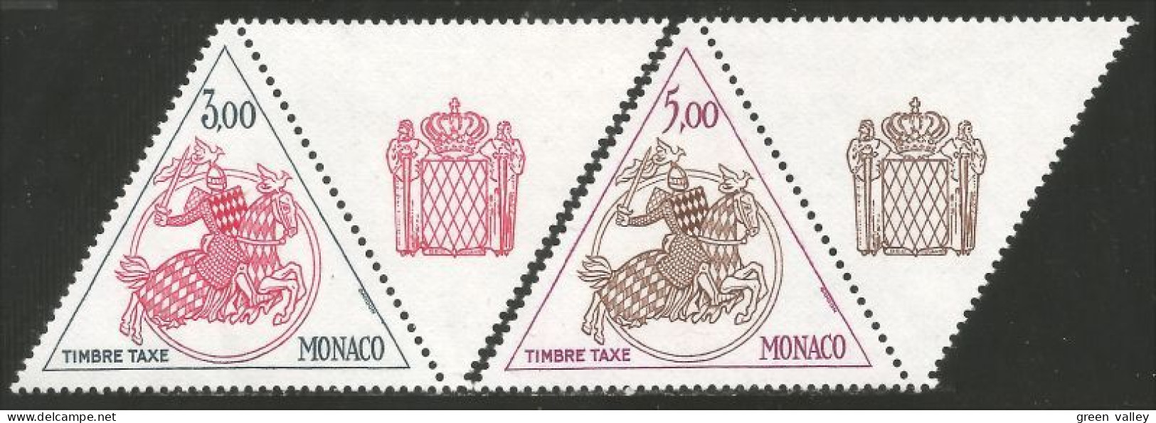 630 Monaco Taxe Postage Due 1983 Sceau Seal Knight Chevalier Cheval Horse MNH ** Neuf SC (MON-141) - Horses