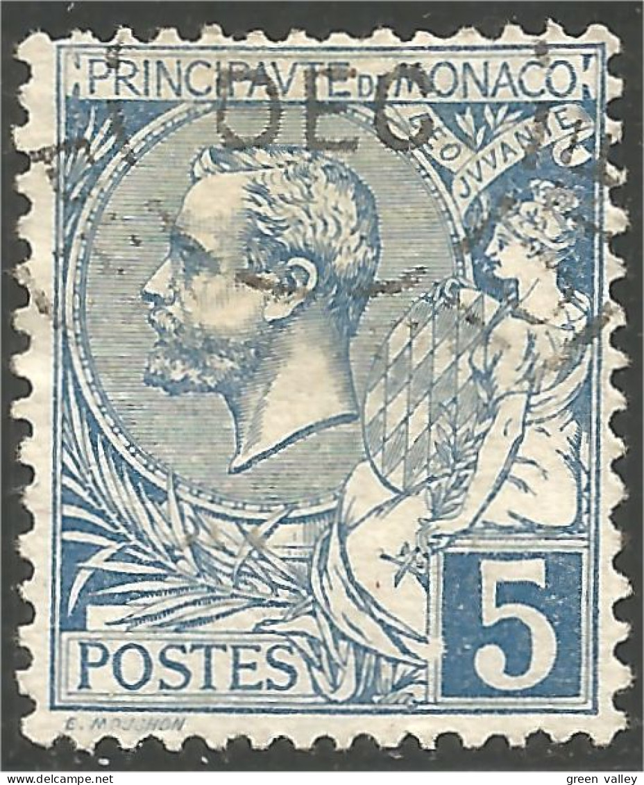 630 Monaco YT 13 5c Bleu 1891 (MON-54) - Used Stamps