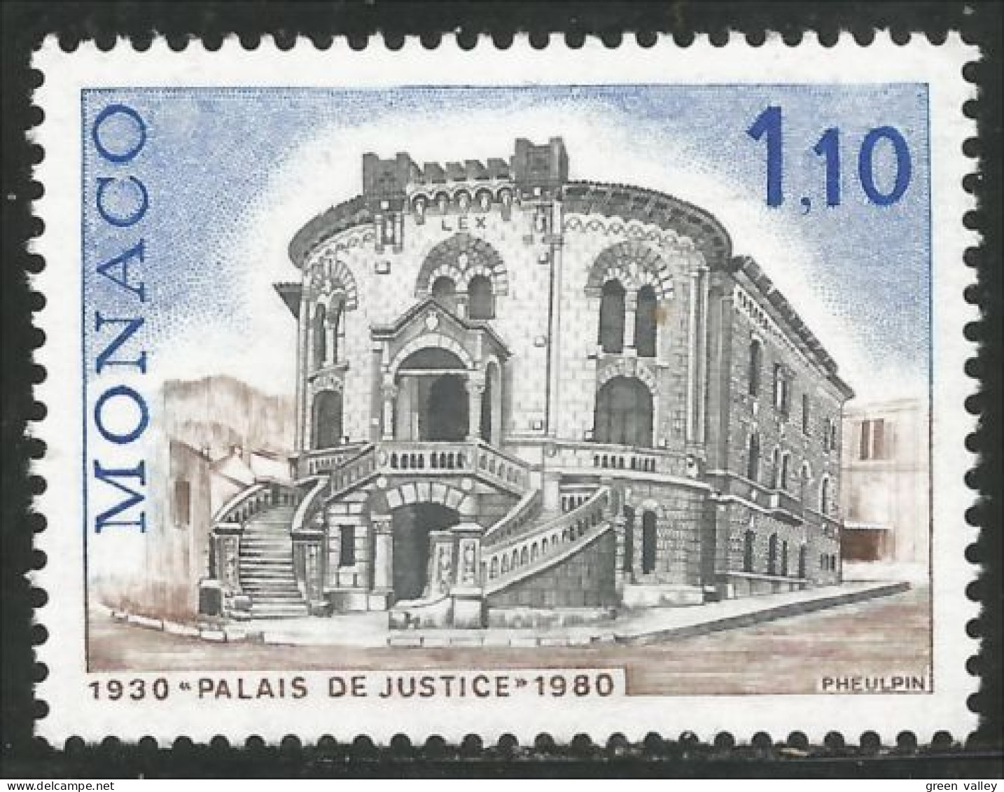 630 Monaco Yv 1215 Palais Justice MNH ** Neuf SC (MON-893b) - Sonstige & Ohne Zuordnung