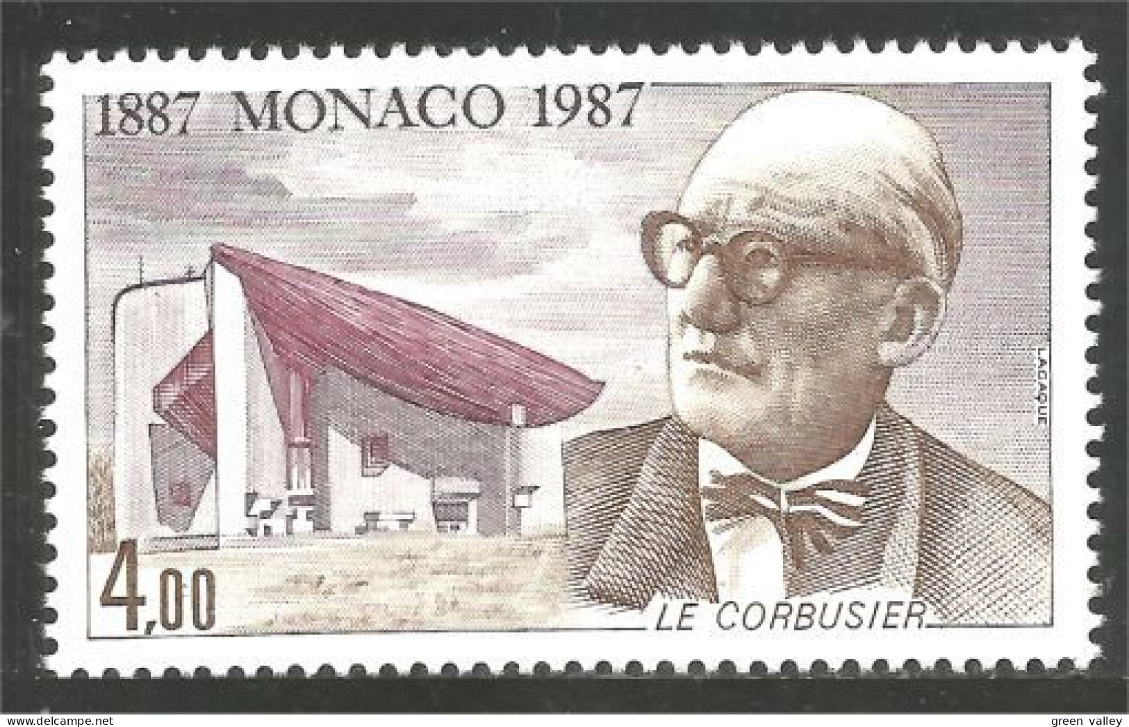 630 Monaco Yv 1606 Le Corbusier Architecte Architecture MNH ** Neuf SC (MON-868b) - Andere & Zonder Classificatie