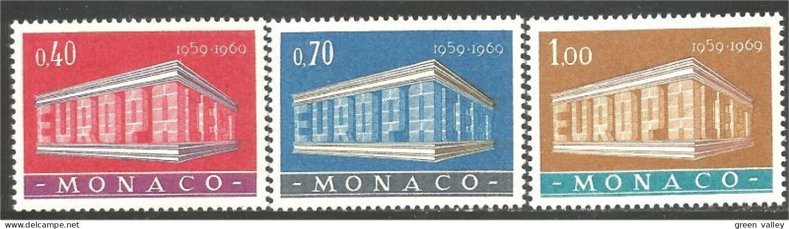 630 Monaco Yv 789-791 Europa 1969 MNH ** Neuf SC (MON-825) - 1969