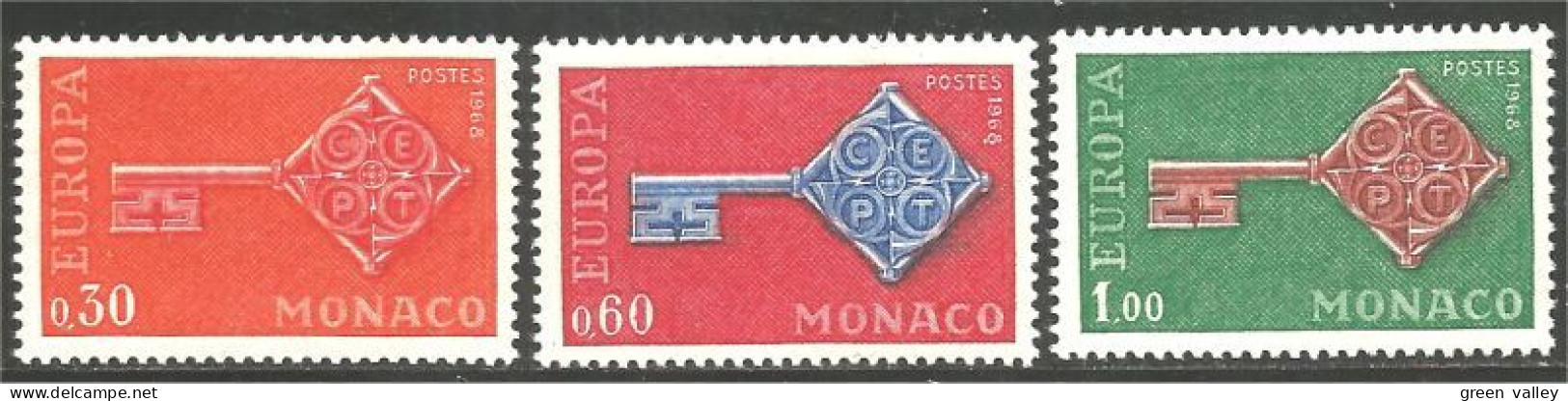 630 Monaco Yv 749-751 Europa 1968 MNH ** Neuf SC (MON-824) - 1968