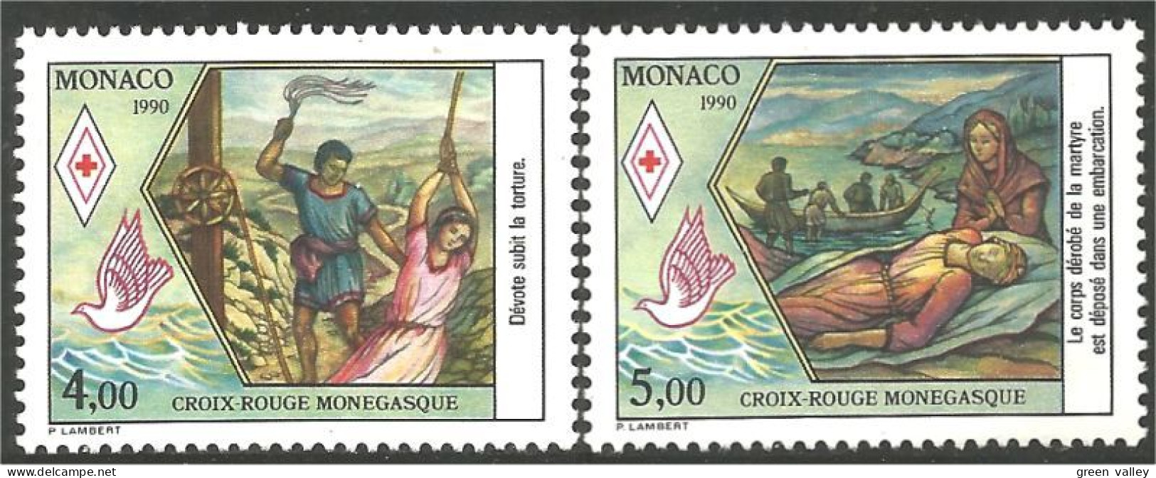 630 Monaco Yv 1720-21 Croix-Rouge Red Cross Rotes Kreuz MNH ** Neuf SC (MON-817b) - Red Cross