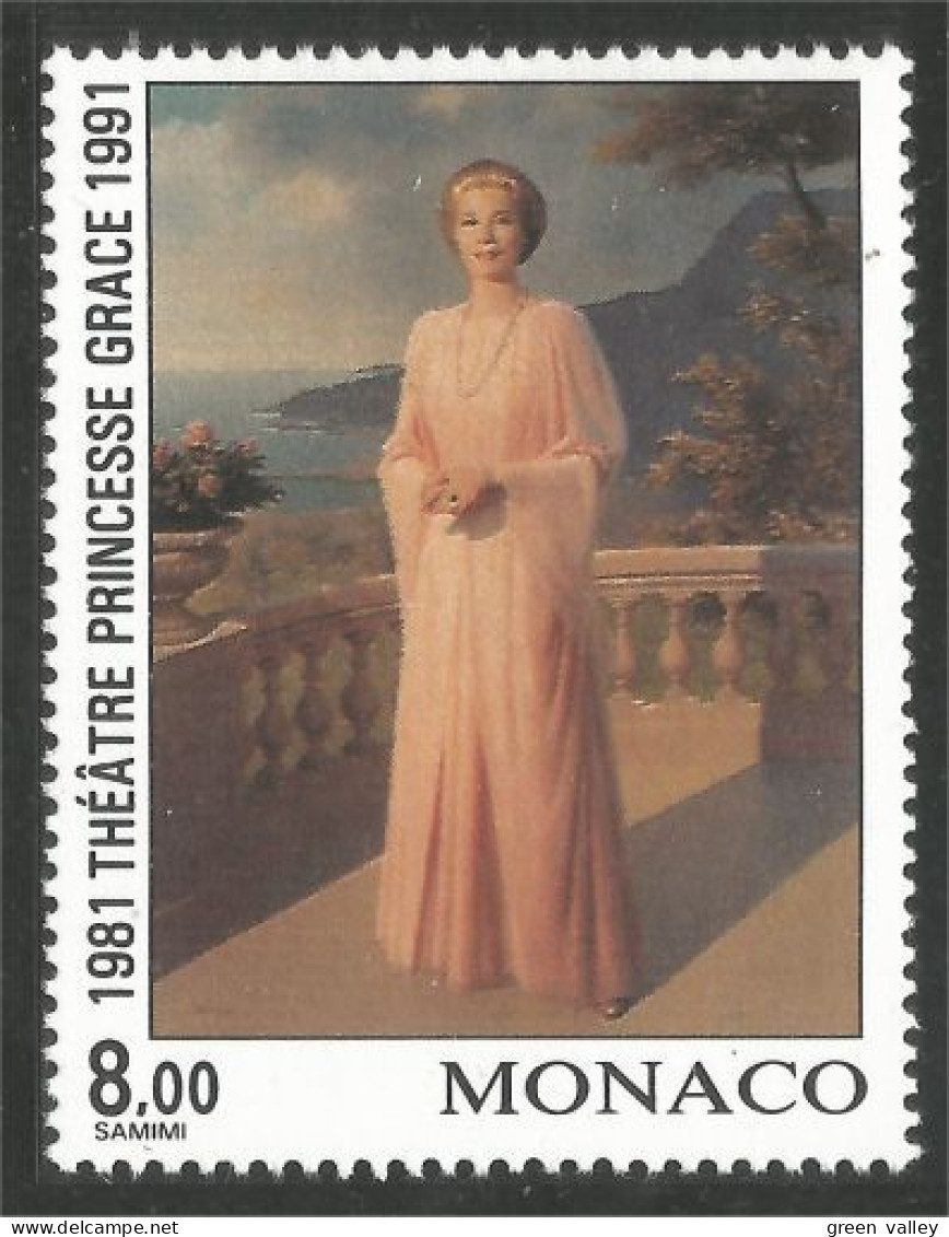 630 Monaco Yv 1786 Création Théâtre Theater Princess Grace MNH ** Neuf SC (MON-784) - Teatro