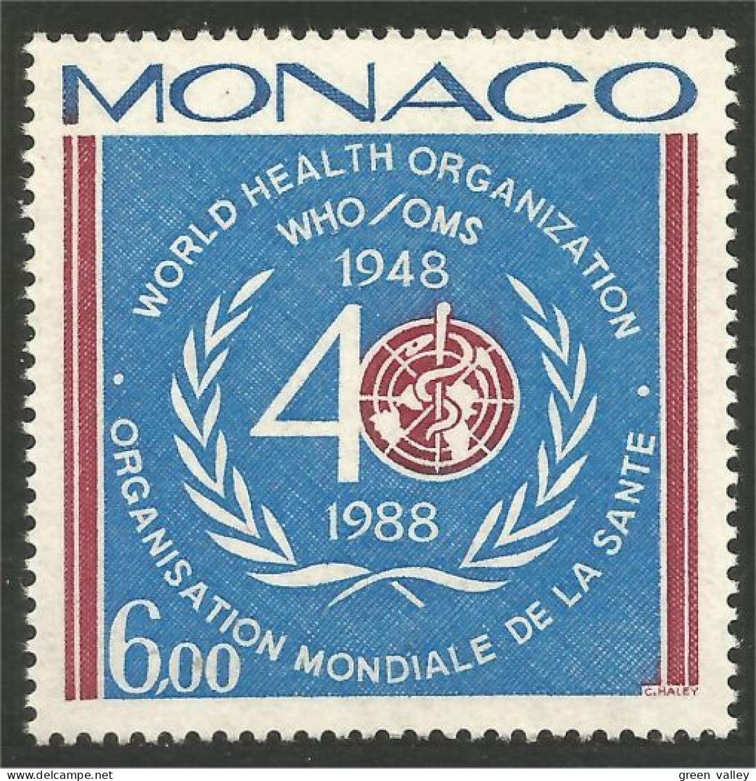 630 Monaco Yv 1636 Santé OMS WHO Health Organization MNH ** Neuf SC (MON-761) - Médecine