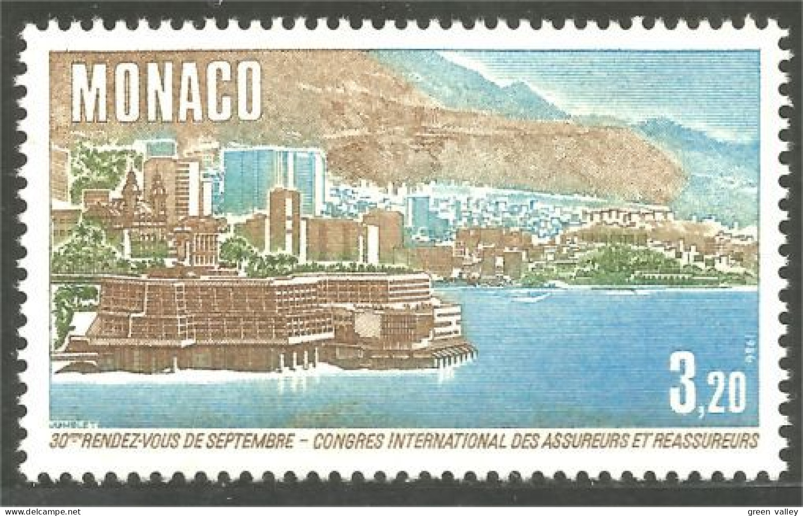 630 Monaco Yv 1540 Congrès Assureurs Insurance Congress MNH ** Neuf SC (MON-746b) - Usines & Industries