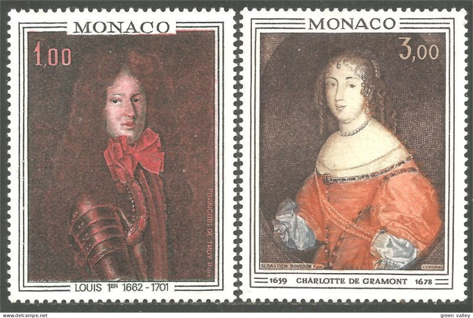 630 Monaco Yv 845-846 Louis I Charlotte Grammont MNH ** Neuf SC (MON-690) - Unused Stamps