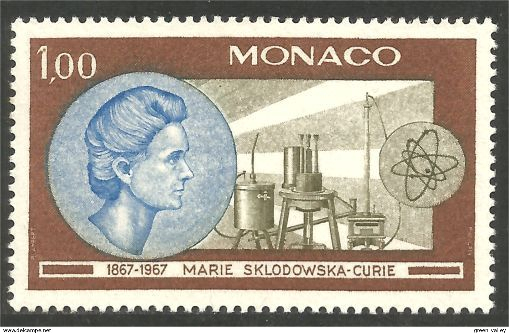 630 Monaco Yv 732 Marie Curie Atome Atom MNH ** Neuf SC (MON-680a) - Femmes Célèbres