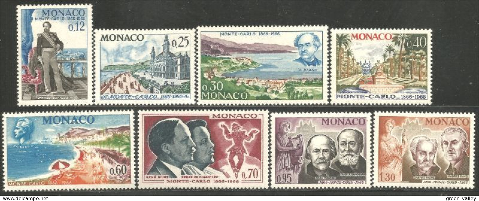 630 Monaco Yv 690-697 Centenaire Monte-Carlo MNH ** Neuf SC (MON-669) - Unused Stamps